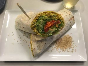 Seitan Curry wrap at VegaVerso in Leuven