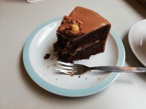 Chocolate cake at VegaVerso in Leuven