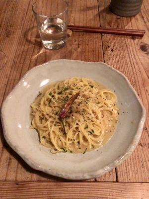 This pasta is amazing! Highly recommend also the cutlery is cute   at Harukucchii in Fujisawa