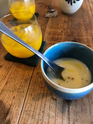 Cold soup- refreshing on a hot day! at Harukucchii in Fujisawa