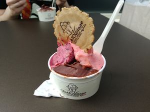3 flavours at Gelato Village in Leicester