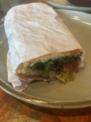Vegan sandwich  at Earthly Coffee and Tea in Oakland