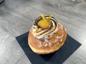 Lemon meringue doughnut   at Perk Pantry in Inverness