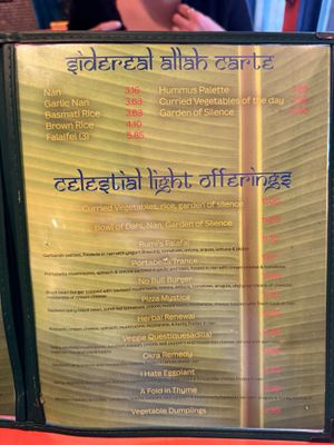 menu pg2 at Cosmic Cafe in Dallas