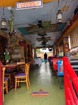 semi-outdoor seating at Cosmic Cafe in Dallas