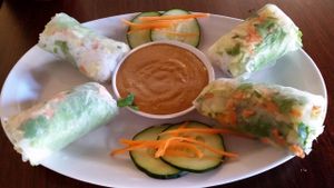spring rolls at Pequeno Saigon in Tijuana