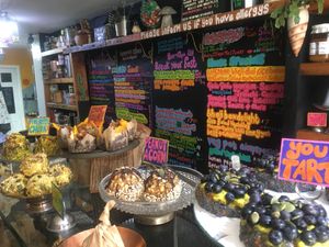 Cute cakes and bold menu at Helmston in Brighton