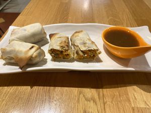 Vegan rolls at Lotus Seed Vegan in Vancouver