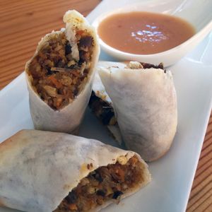 Baked Spring Roll at Lotus Seed Vegan in Vancouver