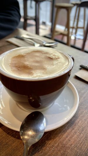 Chaga tea  at Lotus Seed Vegan in Vancouver