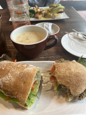 Sunny Pate sandwich  at Lotus Seed Vegan in Vancouver