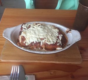 Zucch brown rice lasagne  at Lotus Seed Vegan in Vancouver