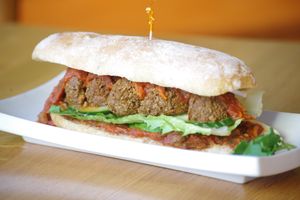 MEATLESS SUB at Lotus Seed Vegan in Vancouver