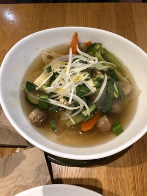 Pho at Lotus Seed Vegan in Vancouver