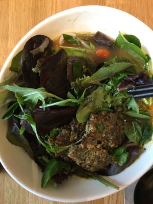Hanoi noodle soup at Lotus Seed Vegan in Vancouver