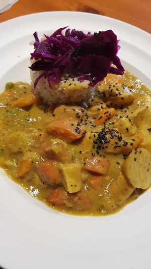 Lemongrass Thai curry at Lotus Seed Vegan in Vancouver
