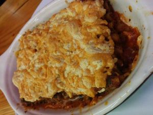 Eggplant & zucchini Organic Brown Rice Lasagna
Our home made tomato sauce, top with sunflower, sesame, basil pesto. Yummy! (with vegan cheese of course)  at Lotus Seed Vegan in Vancouver