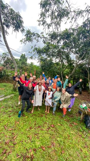 Enjoying our Indigenous friends in the Amazon of Peru at Unruly Travel Group Trips - Berlin in Berlin