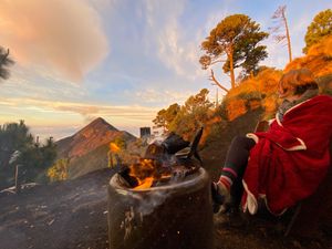 Views from base camp from volcano Acatenango  at Unruly Travel Group Trips - Berlin in Berlin