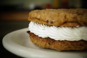 Cookie sandwich at Vegan Workshop in Tijuana