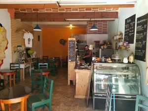 inside at Vegan Workshop in Tijuana