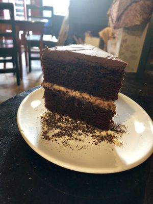 Chocolate cake at Vegan Workshop in Tijuana