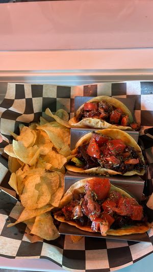 Vegan balsamic steak tacos   at Cara's Cat Cafe in Destin