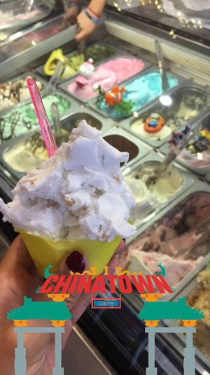 Small size coconut flavor. Delicious! at Frozen Cafe in Houston