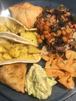 A platter of all the food they offered one week at Sweet Peaces in Flint