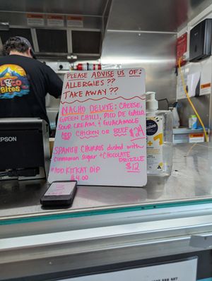 Menu at Loco Bites in Airlie Beach
