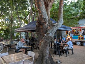 Sitting area at Loco Bites in Airlie Beach