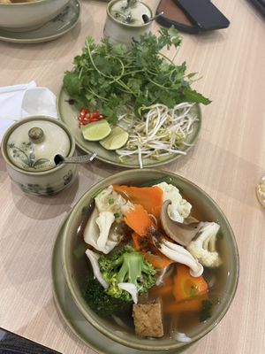 Vegan pho  at Vietnamese Special Restaurant in Abu Dhabi