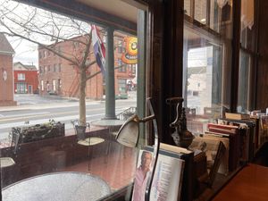 From the window table   at Ragged Edge Coffee House in Gettysburg