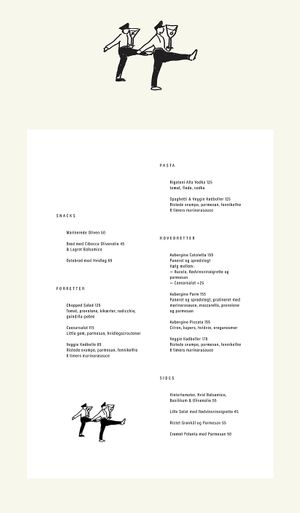 Vegetarian menu  at Martini House in Copenhagen