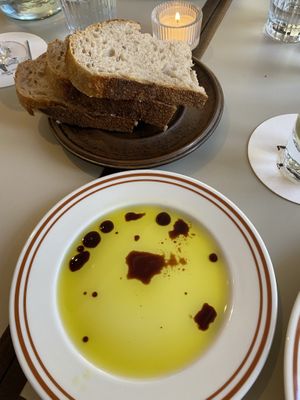 Bread with olive oil and balsamic   at Martini House in Copenhagen