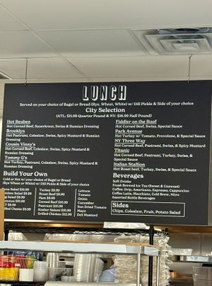 Lunch Menu 1 at Brooklyn Bagel & Deli in Atlanta