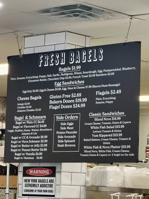 Fresh Bagel Menu at Brooklyn Bagel & Deli in Atlanta