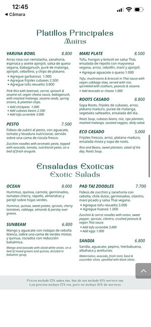   at Varuna Plant-Based Food & Juice Bar in Puntarenas