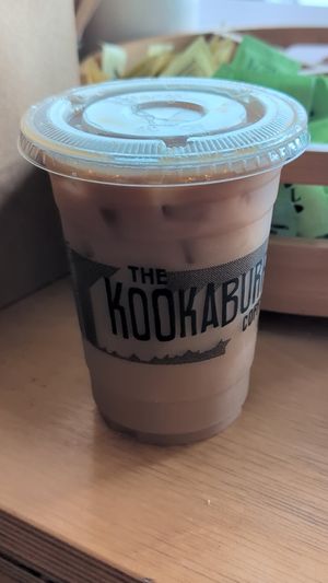 Chai latte with oat milk (extra spicy) at The Kookaburra Coffee in St Augustine