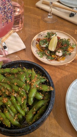 Edmame and corn at cheri-lee in Gothenburg
