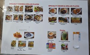 Menu at Amena Cafe in Las Vegas