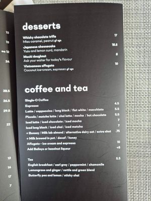 Menu July 2026 at MOD. Dining in Sydney
