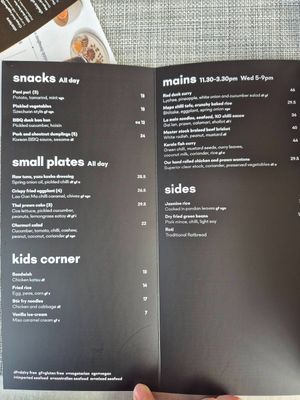Menu July 2026 at MOD. Dining in Sydney