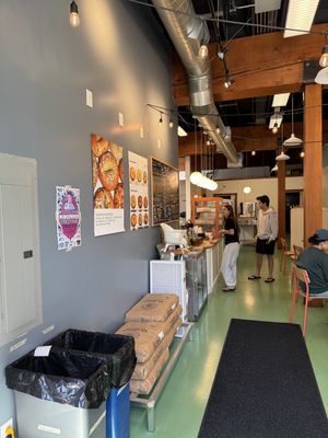 View from entrance  at Sincerely, Bagel in Portland