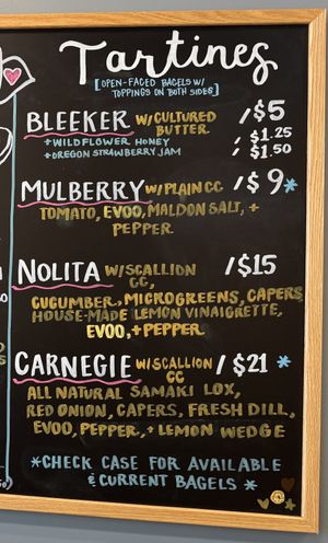   at Sincerely, Bagel in Portland