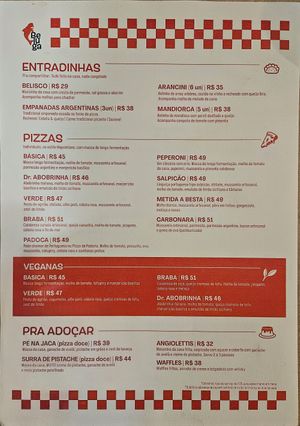 4 opções veganas at Beluga | Pizza & Cerveja Artesanal in Sao Paulo