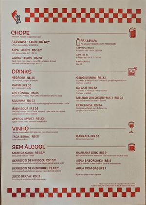 Opções de bebidas artesanais da casa at Beluga | Pizza & Cerveja Artesanal in Sao Paulo