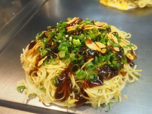 Vegan Okonomiyaki  at Nagataya in Hiroshima