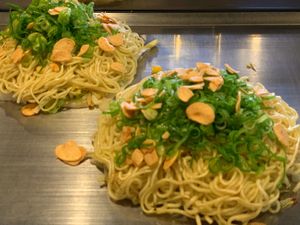 Vegan okonomiyaki  at Nagataya in Hiroshima