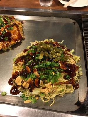 Vegan Okonomiyaki  at Nagataya in Hiroshima